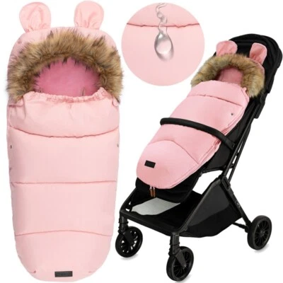 MoMi Fußsack für Kinderwagen Buggy - Winterfußsack für Schlitten - Rosa - Bild 1 von 4