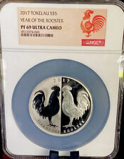 2017 Tokelau S$5 Year Of The Rooster Mirror NGC PF69 ULTRA CAM Only 500 Prod