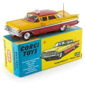 Corgi Toys - 480 Chevrolet Taxi Cab - Corgi Model Club Re-Issue with COA - Picture 1 of 4
