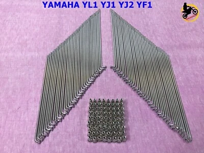 YAMAHA YL1 YJ1 YJ2 YF1  FRONT & REAR Chrome Spoke Set 72Pcs. **nan3917** Foto 1 de 4