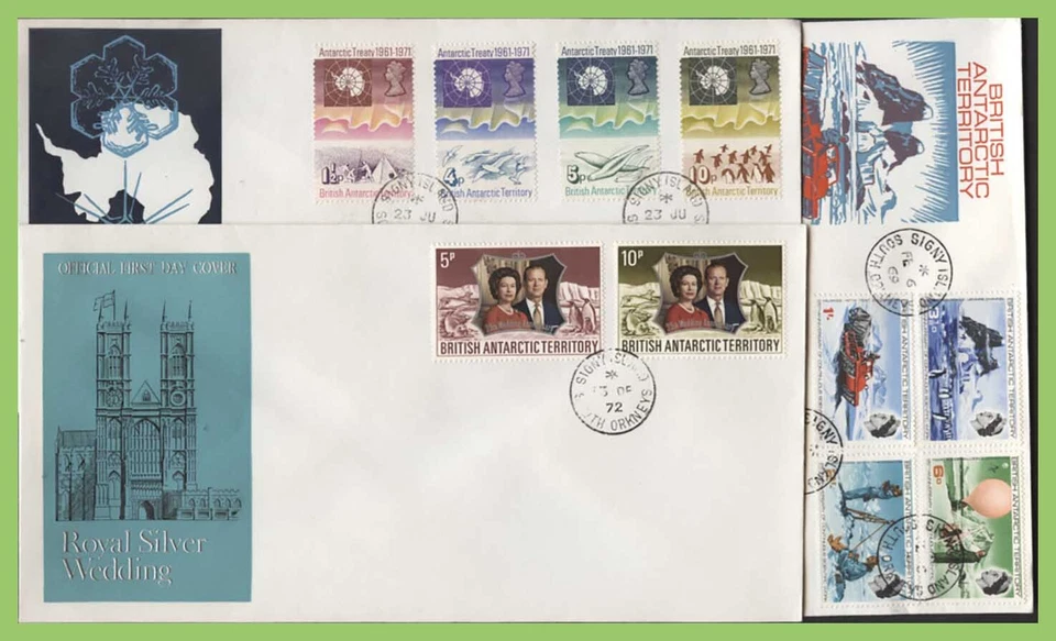 British Antarctic Territory 1969/72 collection of three First Day Covers - Image 1 of 1
