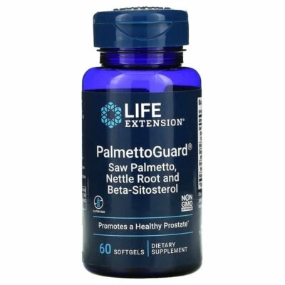 Palmetto Guard/Stinging Nettle Root with Beta-Sitosterol 60 gels Life Extension  - Image 1 of 2