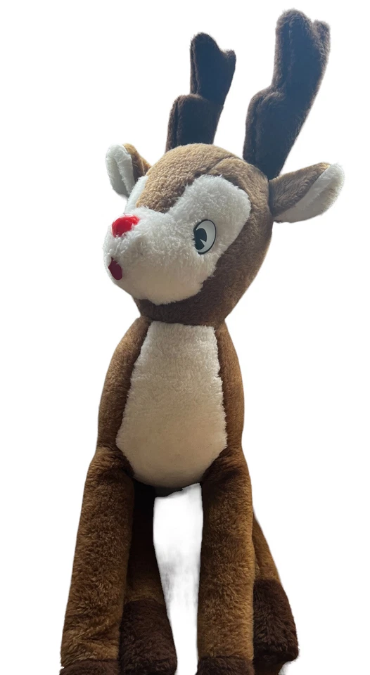 Vtg 1950s Rushton Rare Huge 36” REINDEER  Plush RUDOLPH Red Nose Store Display - Image 1 of 4