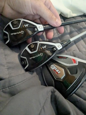 Left Taylormade M6 D Type,M1 wood set. 3 wood.3,4 hybrids.16,19,21. Senior - Image 1 of 4