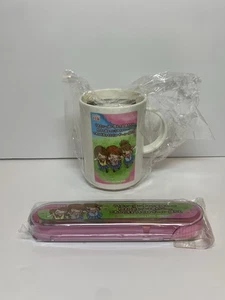 Ashitamo Zutto LOVE TOMO !! Plastik Becher & Gabel mit Koffer Set Kamio Japan Import Rarität - Bild 1 von 11