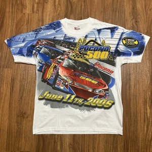 Vintage Deadstock NASCAR All Over Print T-Shirt Large White 2006 Y2K Chase Aop - Picture 1 of 3