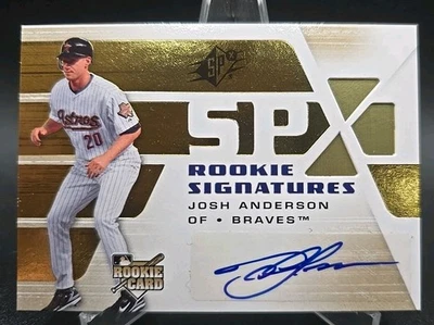 2008 SPX MLB BASEBALL ROOKIE SIGNATURES ROOKIE CARD RC JOSH ANDERSON AUTO BRAVES - Image 1 of 4