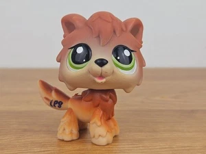 Littlest Pet Shop seltener und authentischer brauner Holzwolf #2141 mit grünen Augen - Bild 1 von 12