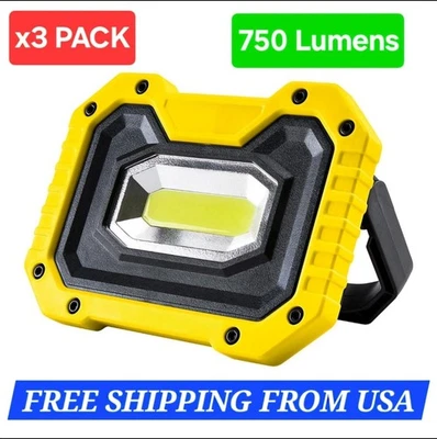 3 Pack Braun 750 Lumens Portable Worklight Free Shipping US - Image 1 of 3
