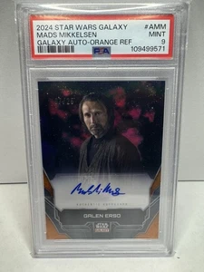 Mads Mikkelsen as Galen Erso Auto Orange /25 2024 Topps Star Wars Galaxy PSA 9 - Picture 1 of 2