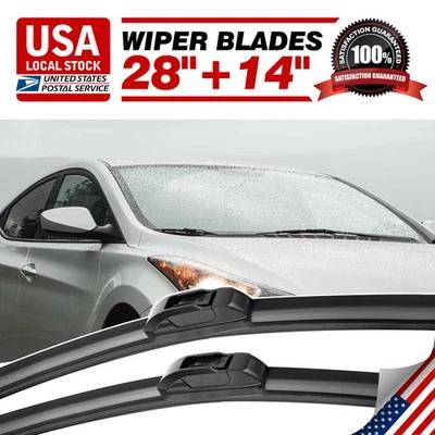 Front Windshield Wiper Blades 28"+14" All Season FOR Kia Forte5 2014-2018 - Изображение 1 из 4