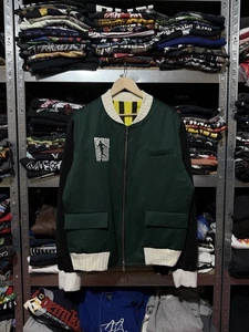 Rare Limited Clothsurgeon Snapchat Green Men’s Bomber Jacket Size XL Y2K Hype - Picture 1 of 10