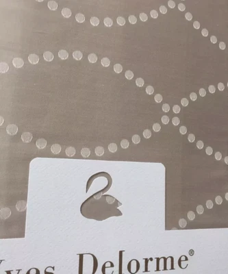 Funda nórdica Yves Delorme F/Q 92x92 gráfica círculo reverso marrón topo Francia nueva con etiquetas Foto 1 de 4