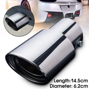 Car Exhaust Trim Tip Muffler Pipe Chrome Tail Throat Pipe Stainless Accessories - Picture 1 of 16