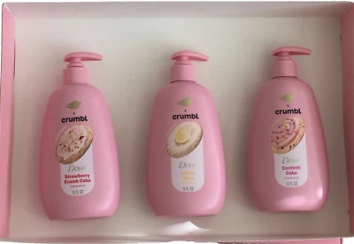 NUEVO Juego de lavado a mano Dove x Crumbl pastel de confeti fresa miga pastel esmalte de limón Foto 1 de 4