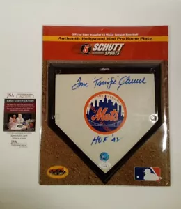 Tom Seaver "Tom Terrific" Autograph Mets Mini Pro Home Plate JSA # - Picture 1 of 5