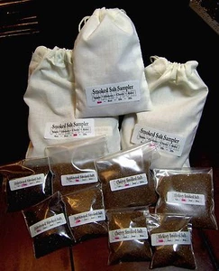 4 Smoked Salts Gift Bag Apple Hickory Cherry Alderwood Fine Grain Kosher gourmet - Picture 1 of 22