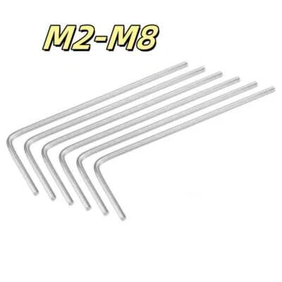 M2~M8 Metric Hexagonal Key 0.9mm~4mm All SizesShort Arm Allen Keys Hex Wrenches - Image 1 of 4