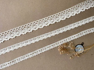 Beige Cotton Crochet Lace Trim Ribbon by 2M/5M/10M Sewing Dress DIY Craft - Bild 1 von 21