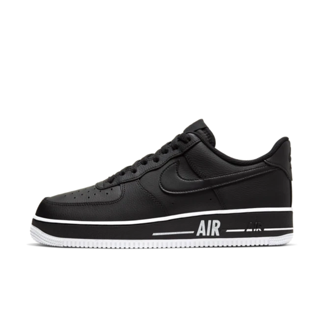 MENS NIKE AIR FORCE 1 '07 LOW BOLD AIR CJ1393-001 BLACK WHITE RARE ALL SIZES NEW - Image 1 of 4