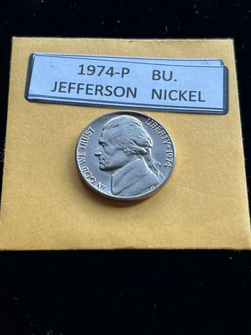 1974-P Jefferson Nickel BU Cover