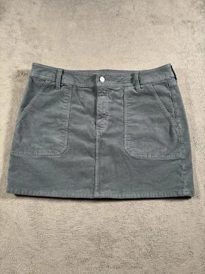 American Eagle Mini Skirt Womens 16 Teal Blue Corduroy High Rise Y2K 90s Retro - Image 1 of 4
