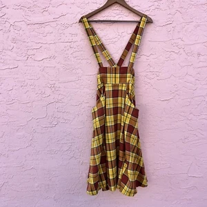 Collectif Check Plaid Swing Skirt Size 2 - Picture 1 of 11