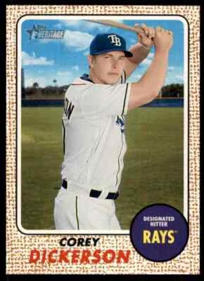 2017 Topps Heritage Corey Dickerson #19 Tampa Bay Rays - Image 1 of 2