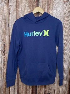 Hurley Pullover Hoodie Fleece Lined Navy Blue Graphic Youth Size XL 18/20 - Picture 1 of 3