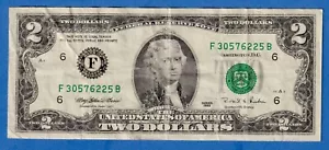 USA $2 1995 P-497 "Atlanta" - Circulated Banknote F30576225B - Picture 1 of 2