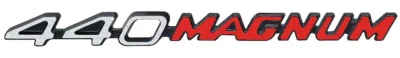 Emblema de capó Magnum 440 diecast zinc OER para Dodge Challenger 1970-1971 Foto 1 de 3