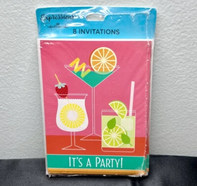 Приглашения на коктейльную вечеринку весна лето Hallmark веселые напитки празднование, упаковка 8 шт. - Изображение 1 из 4