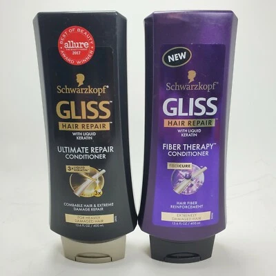 Acondicionador de terapia de fibra para reparación capilar Schwarzkopf Gliss y estado de reparación definitivo Foto 1 de 2