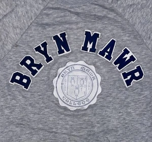 Vintage Bryn Mawr College Sweatshirt Reverse Weave Warmup 80s USA Grey RARE ! - Picture 1 of 5
