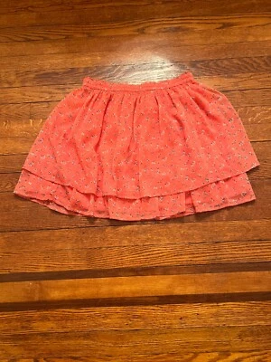 Minifalda Abercrombie cintura baya rosa floral chifón coqueta talla M mujeres Foto 1 de 4