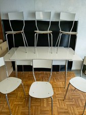 TAVOLO ALLUNGABILE CON SEI SEDIE ANNI 50' IN FORMICA