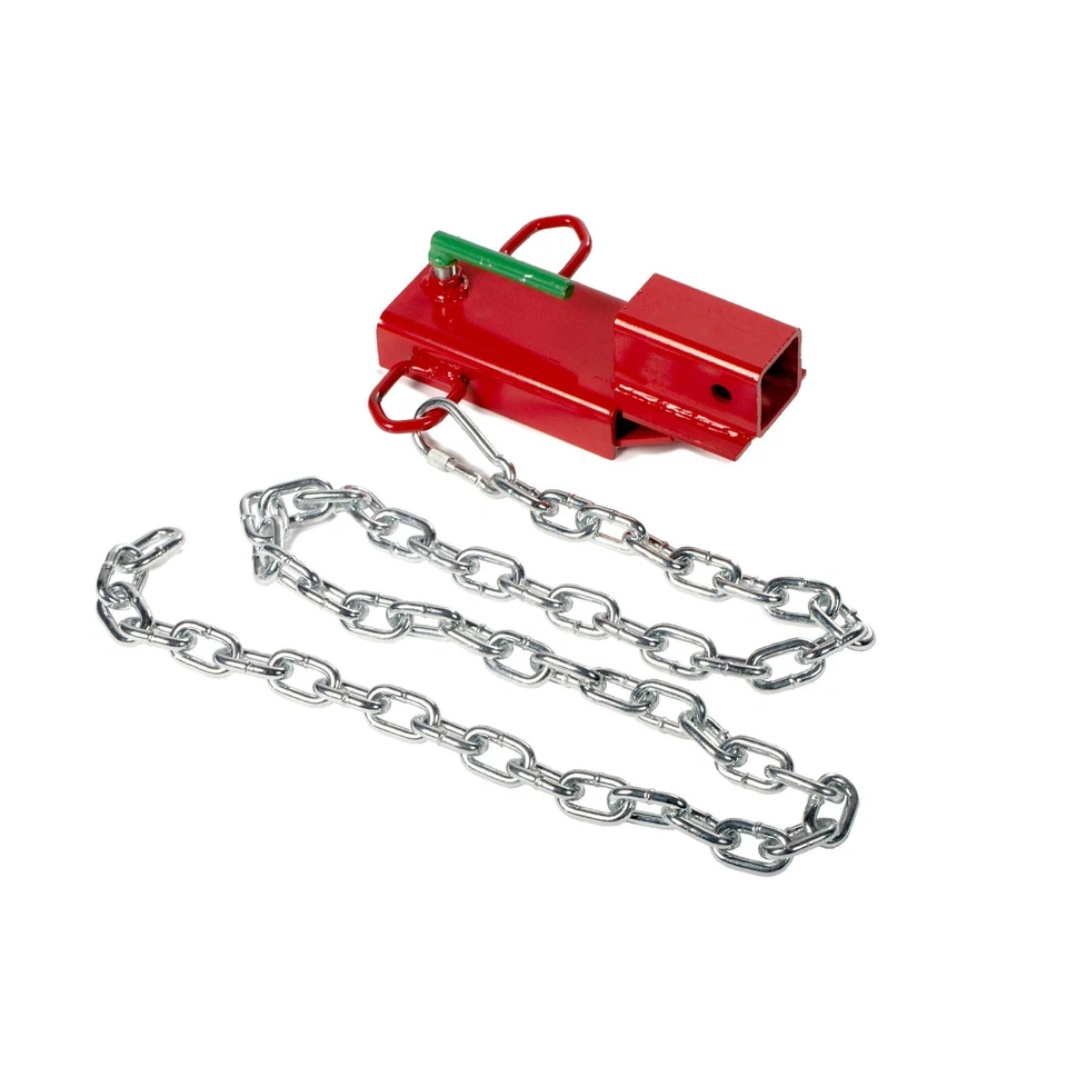 Clamp on Forklift Hitch Receiver W/chain Pallet Fork Trailer Towing Adapter 5.1c