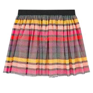 KIDS SONIA RYKIEL RAINBOW STRIPED SPARKLE TULLE TUTU SKIRT PULL ON GIRL'S 10 - Picture 1 of 14