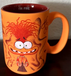Taza Disney Pixar Inside Out 2 ANXIETY I'M Fine Soft Touch Cerámica ~18 OZ ¡Nueva! - Imagen 1 de 6