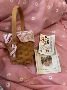 Longaberger Horizon of Hope Basket Cancer Society con forro, protector y atado - Imagen 1 de 12