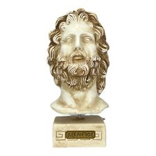 Asclepius Hero and Ancient Greek God of Medicine Bust Head Sculpture Cast Stone