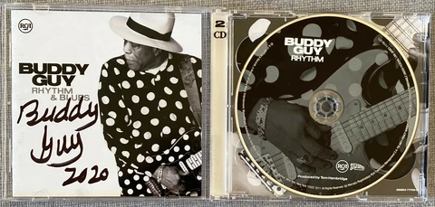 Buddy Guy Signed Rhythm & Blues CD Cover w/ Official Seal - Authentic Cover