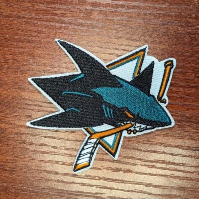 San Jose Sharks Patch NHL Ice Hockey Sports Embroidered Iron On Patch 3.25x3.75" - Image 1 of 3