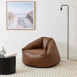 Tan Bean Bag Durable Fabric Relaxing Vibe Bedroom Living Room Birthday Gift AU - Picture 1 of 5