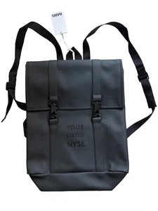 Regen Rucksack schwarz wasserdicht minimalistisch Unisex Markenware mit Logo RDDT Neu - Bild 1 von 3