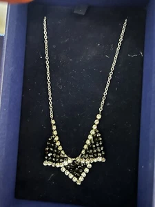 Swarovski Jet & Crystal Best Small Bib Necklace 5098548 Brand New in Box - Picture 1 of 2