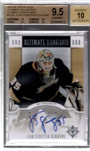 2007-08 Jean-Sebastien Giguere Ultimate Collection Signatures Ducks BGS 9.5