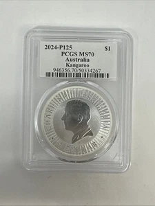 2024-P125  Ultra Breaks Down Under Australian Kangaroo PCGS MS 70 1oz CB4-91 - Picture 1 of 5