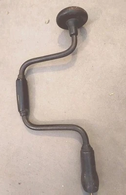 Antique Drill / Wood Handles - Image 1 of 3