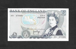 PAGE £5 A01 FIRST PREFIX BANK OF ENGLAND B332 - Picture 1 of 2